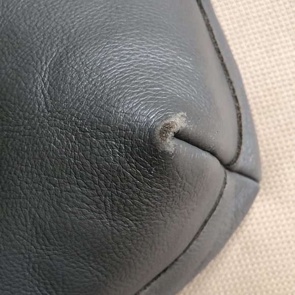 J. Crew gray leather tote - Picture 3 of 4